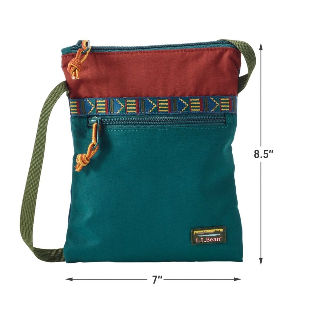 L.L. Bean Teal and Maroon Crossbody Bag - Picture 5 of 6